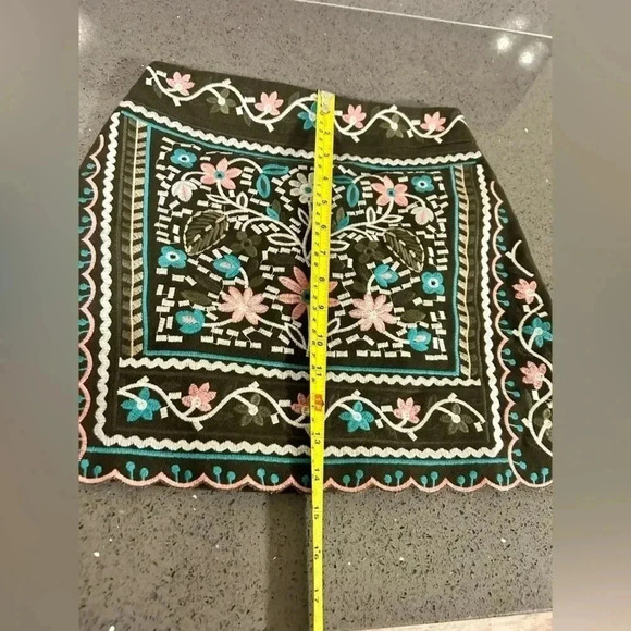 Mi AMI Paris Women's Mini Skirt - Khaki/Multi - XS - Picture 4 of 9